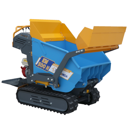 EuroMech-Brouette motorisée EuroMech EM500H-Dump & Shovel – Benne dumper hydraulique 500 kg avec pelle-Neuf