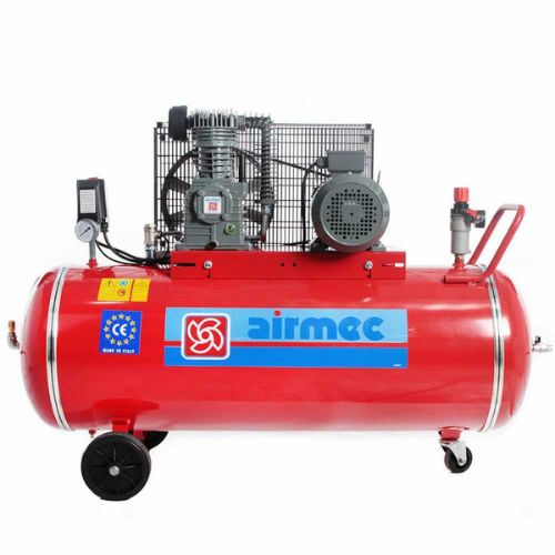 Airmec-Compresseur à courroie Airmec CR 204 K18+C TP moteur électrique triphasé – cuve 200 L-Neuf