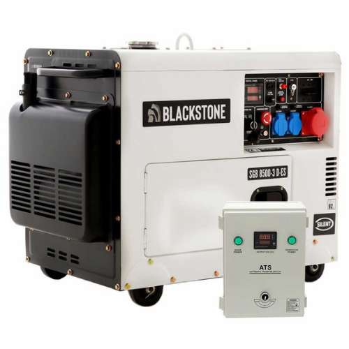 Blackstone-Groupe électrogène diesel Triphasé Blackstone SGB 8500-3 D-ES – Tableau ATS inclus-Neuf