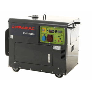 Pramac-Groupe électrogène 3,6 kW triphasé diesel Pramac PMD5050s insonorisé – Avec roues-Neuf