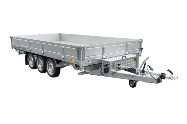 REMORQUE BENNE HYDRAULIQUE 3 ESSIEUX 400X200 UNITRAILER TASKER 400/3C 3500 KG