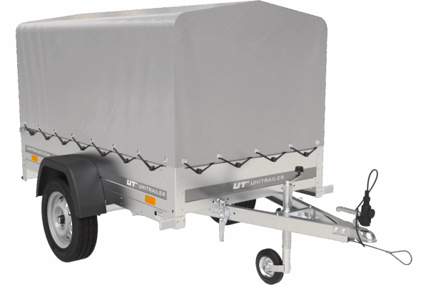 Remorque automobile Garden Trailer 200 KIPP 200 x 106 cm avec bâche haute