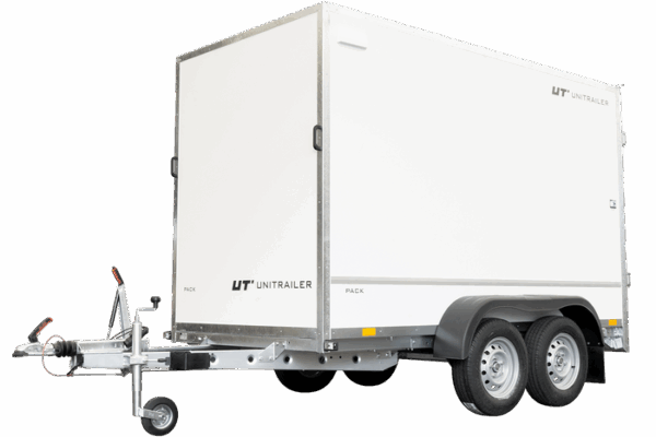 REMORQUE FOURGON DOUBLE ESSIEUX 300X148 UNITRAILER PACK 300/2 2000 KG