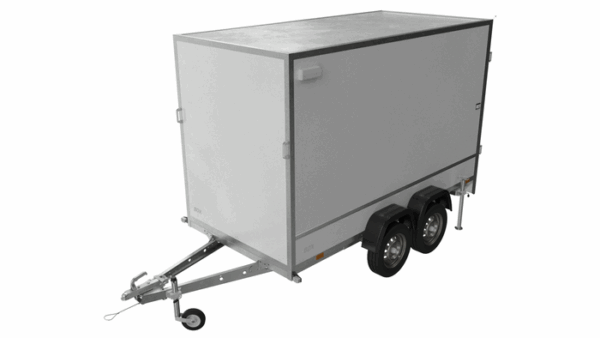 REMORQUE BOX À DEUX ESSIEUX 300 X 148 UNITRAILER PACK 3015/2 PTAC 750 KG