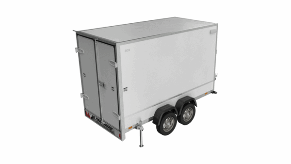 REMORQUE BOX À DEUX ESSIEUX 300 X 148 UNITRAILER PACK 3015/2 PTAC 750 KG – Image 3