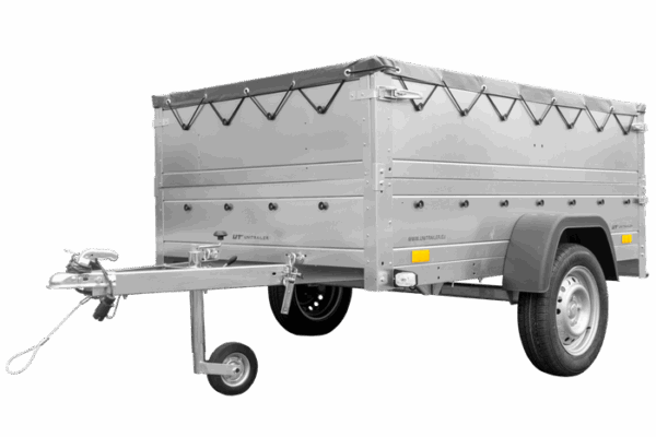 REMORQUE NEUVE 200X125 AVEC BÂCHE PLATE, REHAUSSES DE RIDELLES ET ROUE JOCKEY - GARDEN TRAILER 201 KIPP – Image 3