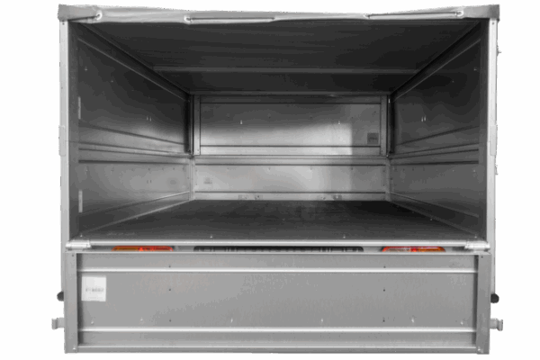 REMORQUE NEUVE 200X125 AVEC BÂCHE PLATE, REHAUSSES DE RIDELLES ET ROUE JOCKEY - GARDEN TRAILER 201 KIPP – Image 2