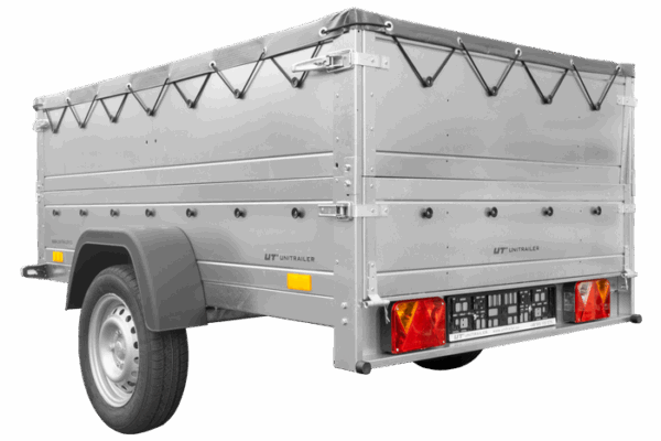 REMORQUE NEUVE 200X125 AVEC BÂCHE PLATE, REHAUSSES DE RIDELLES ET ROUE JOCKEY - GARDEN TRAILER 201 KIPP – Image 4